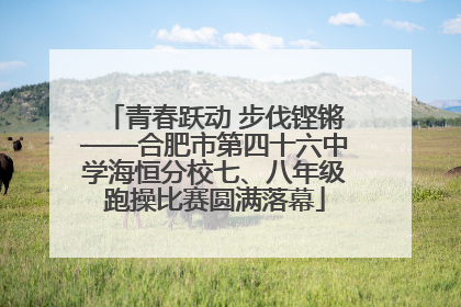 青春跃动 步伐铿锵——合肥市第四十六中学海恒分校七、八年级跑操比赛圆满落幕