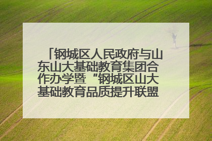 钢城区人民政府与山东山大基础教育集团合作办学暨“钢城区山大基础教育品质提升联盟”签约揭牌活动举行