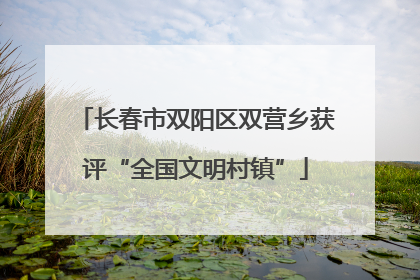 长春市双阳区双营乡获评“全国文明村镇”