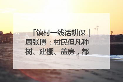 镇村一线话耕保｜周张博：村民但凡种树、建棚、盖房，都要向街道报批