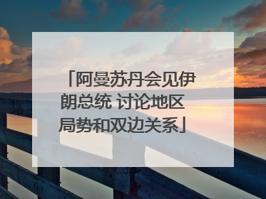 阿曼苏丹会见伊朗总统 讨论地区局势和双边关系