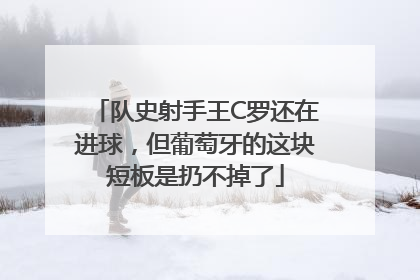 队史射手王C罗还在进球，但葡萄牙的这块短板是扔不掉了