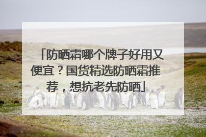 防晒霜哪个牌子好用又便宜？国货精选防晒霜推荐，想抗老先防晒