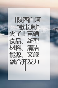 陕西白河“链长制”火了！富硒食品、新型材料、清洁能源、文旅融合齐发力