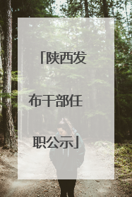 陕西发布干部任职公示