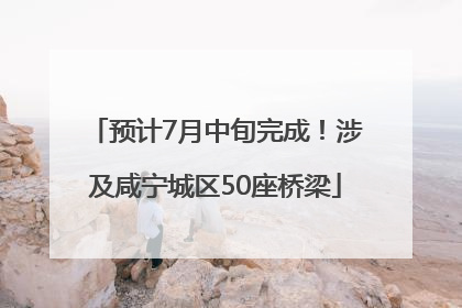 预计7月中旬完成！涉及咸宁城区50座桥梁