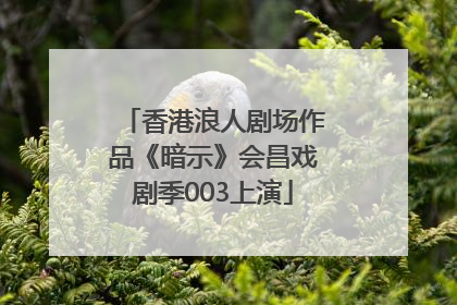 香港浪人剧场作品《暗示》会昌戏剧季003上演