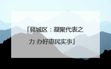 驿城区：凝聚代表之力 办好惠民实事