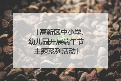 高新区中小学、幼儿园开展端午节主题系列活动
