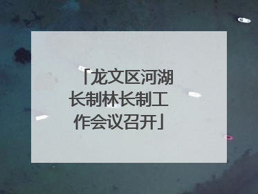 龙文区河湖长制林长制工作会议召开