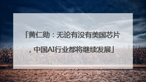 黄仁勋：无论有没有美国芯片，中国AI行业都将继续发展