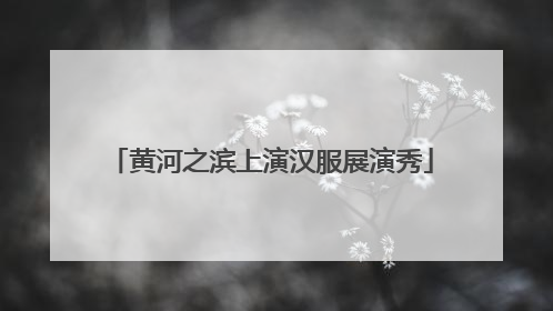 黄河之滨上演汉服展演秀