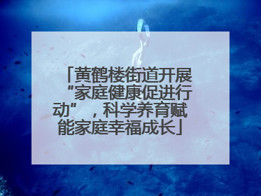 黄鹤楼街道开展“家庭健康促进行动”，科学养育赋能家庭幸福成长