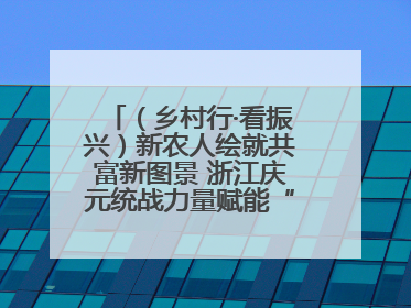 （乡村行·看振兴）新农人绘就共富新图景 浙江庆元统战力量赋能“海拔经济”