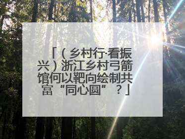 （乡村行·看振兴）浙江乡村弓箭馆何以靶向绘制共富“同心圆”？