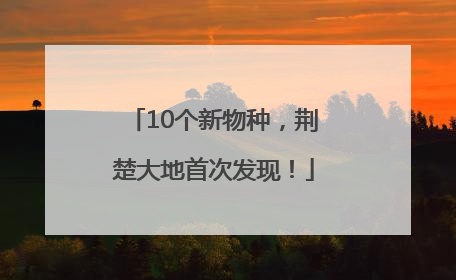 10个新物种，荆楚大地首次发现！