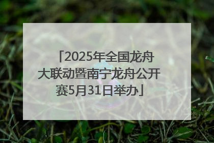 2025年全国龙舟大联动暨南宁龙舟公开赛5月31日举办