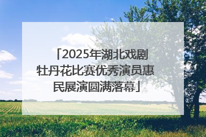 2025年湖北戏剧牡丹花比赛优秀演员惠民展演圆满落幕