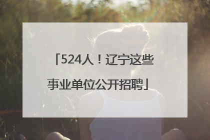 524人！辽宁这些事业单位公开招聘