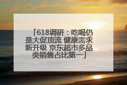 618调研：吃喝仍是大促顶流 健康需求新升级 京东超市多品类销售占比第一