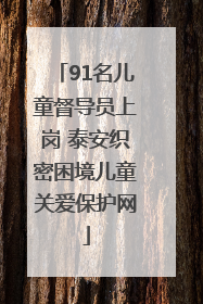 91名儿童督导员上岗 泰安织密困境儿童关爱保护网