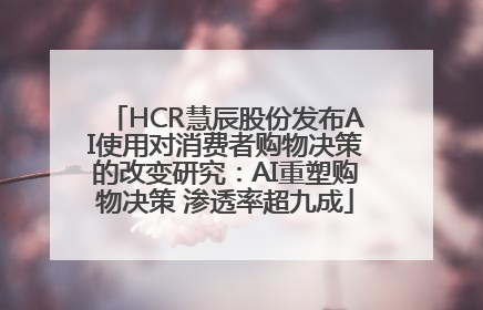 HCR慧辰股份发布AI使用对消费者购物决策的改变研究：AI重塑购物决策 渗透率超九成